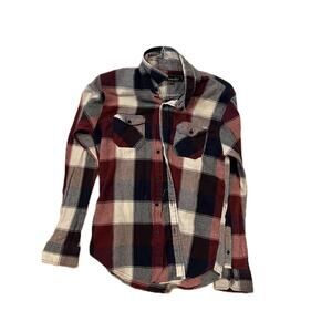 Coastal Red Black Flannel Shirt Mens M